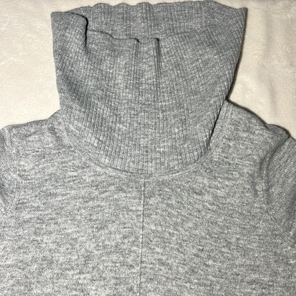Calvin Klein Gray Ribbed Turtleneck Sweater Dress M - Picture 8 of 15